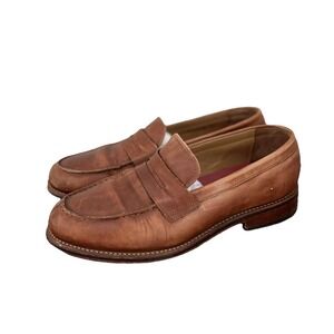 Grenson Mens Leather Loafers UK 8E US‎ 9E Tan Shoes Goodyear Welted Peter 112604